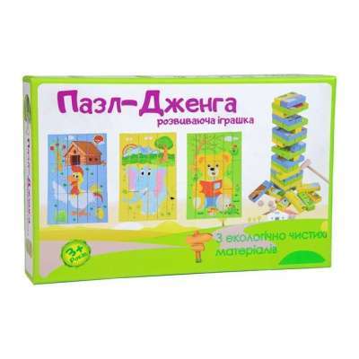 Фото - Дерев'яна джанга-пазл Multifunctional Puzzle Jenga Strateg (30980)