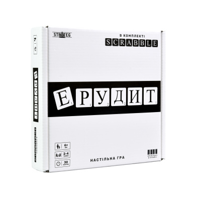 Фото - Настільна гра Strateg Ерудит чорно-білий українською мовою (30640)