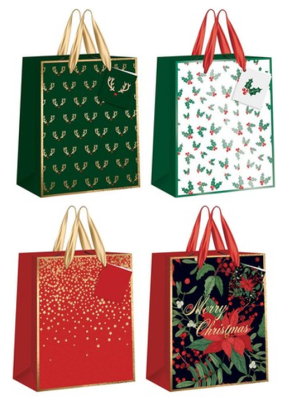 Фото - Пакет паперовий середній 26.5x33x13 BN асорті 190g