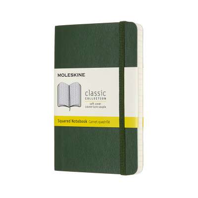 Фото - Записник Moleskine Classic кишеньковий / Клітинка Миртовий Зелений М’який