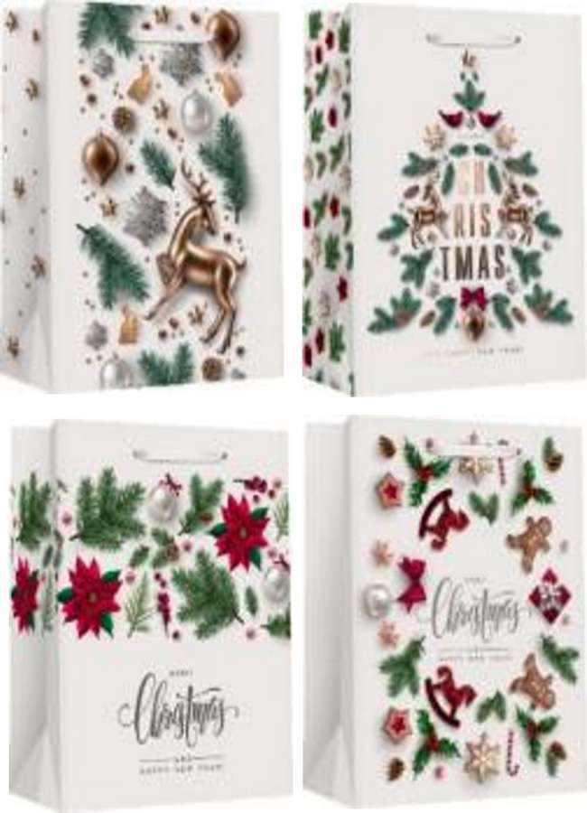 Фото - Пакет паперовий LARGE XMAS  26x12,7x32,4  210gsm , асорті