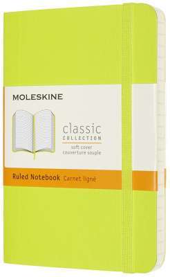 Фото - Записник Moleskine Classic кишеньковий / Лінійка Лимонний Зелений М'який