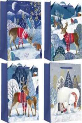 Фото - Пакет паперовий MEDIUM XMAS17,8x9,8x22,9  210gsm , асорті