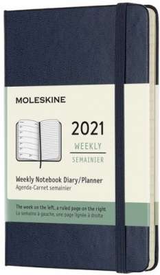 Фото - Щотижневик Moleskine 2021 кишеньковий / Сапфір