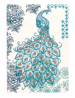 Фото - Embroidered Handmade Journal: Peacock