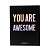 Фото - Зошит чорний у лінійку You Are Awesome